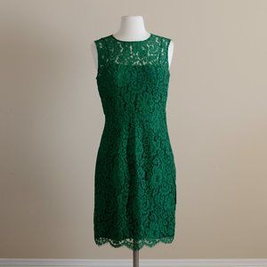 Alexia Admor Green Lace Dress with Bow Details Small